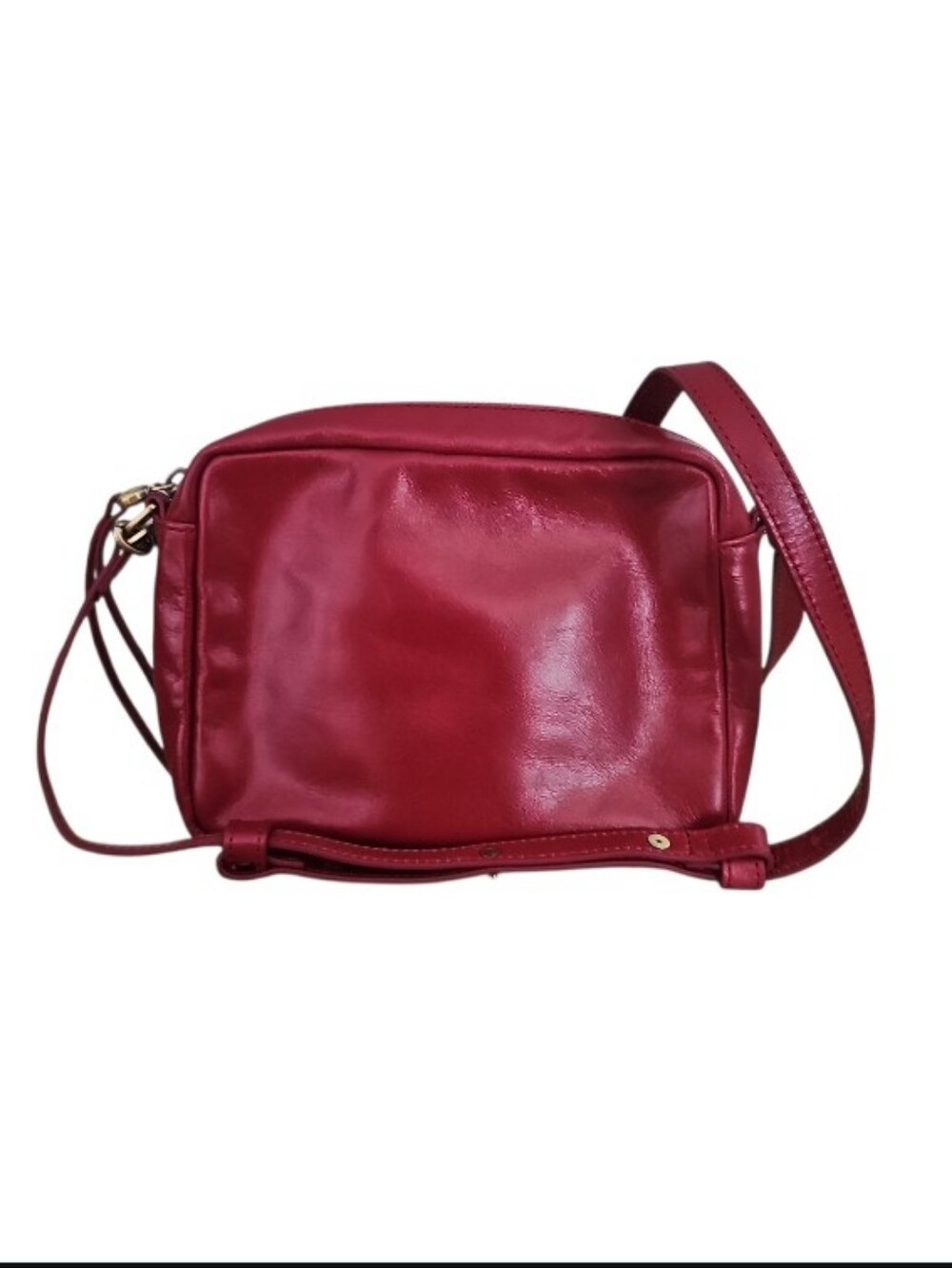 HOBO Genuine Leather Crossbody Bag Ruby Red Adjustable Strap Everyday Purse